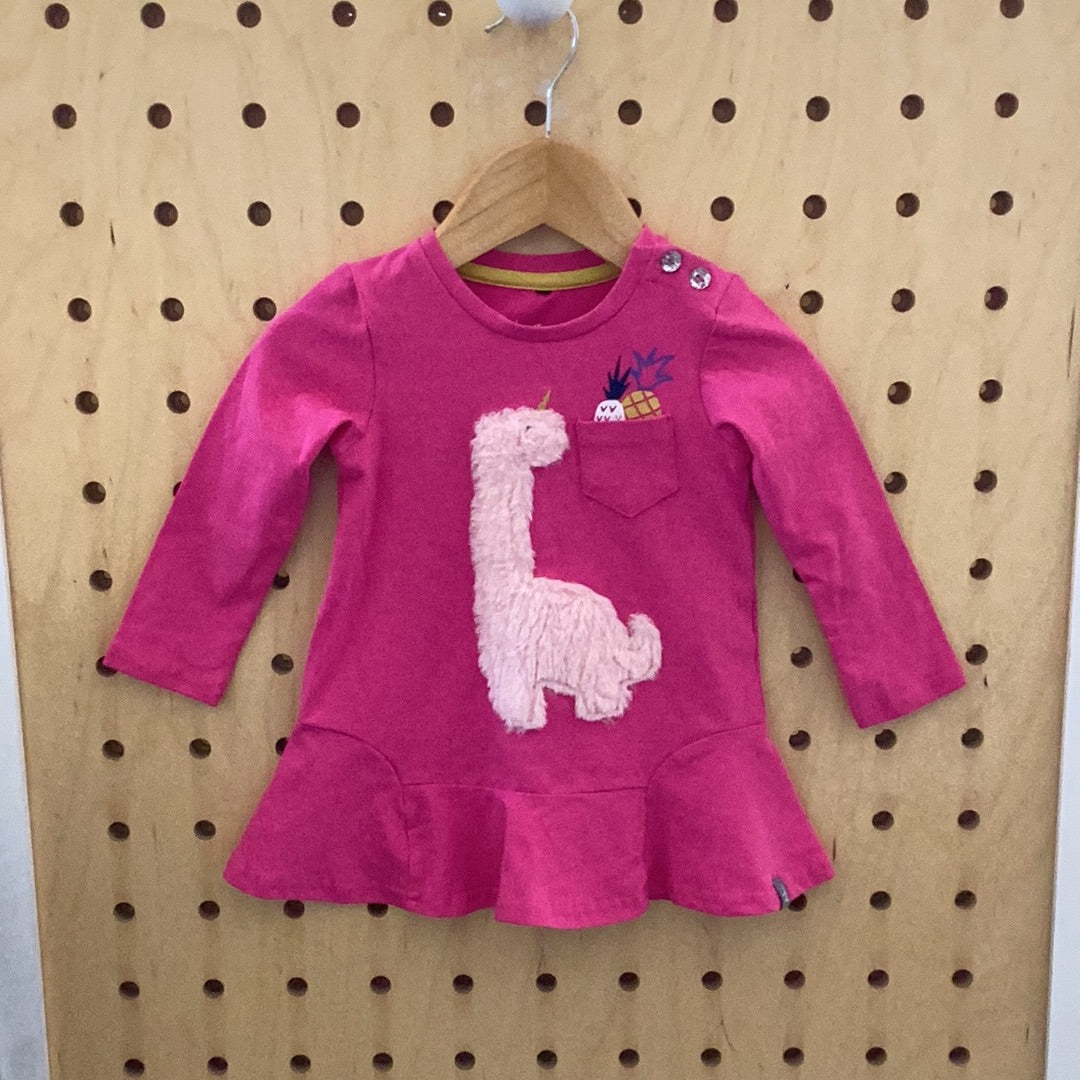 EUC Deux Par Deux 12 m pink LS dress