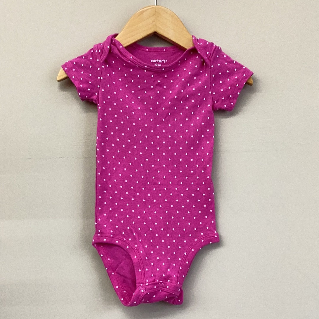 EUC Carters 9m pink SS onesie