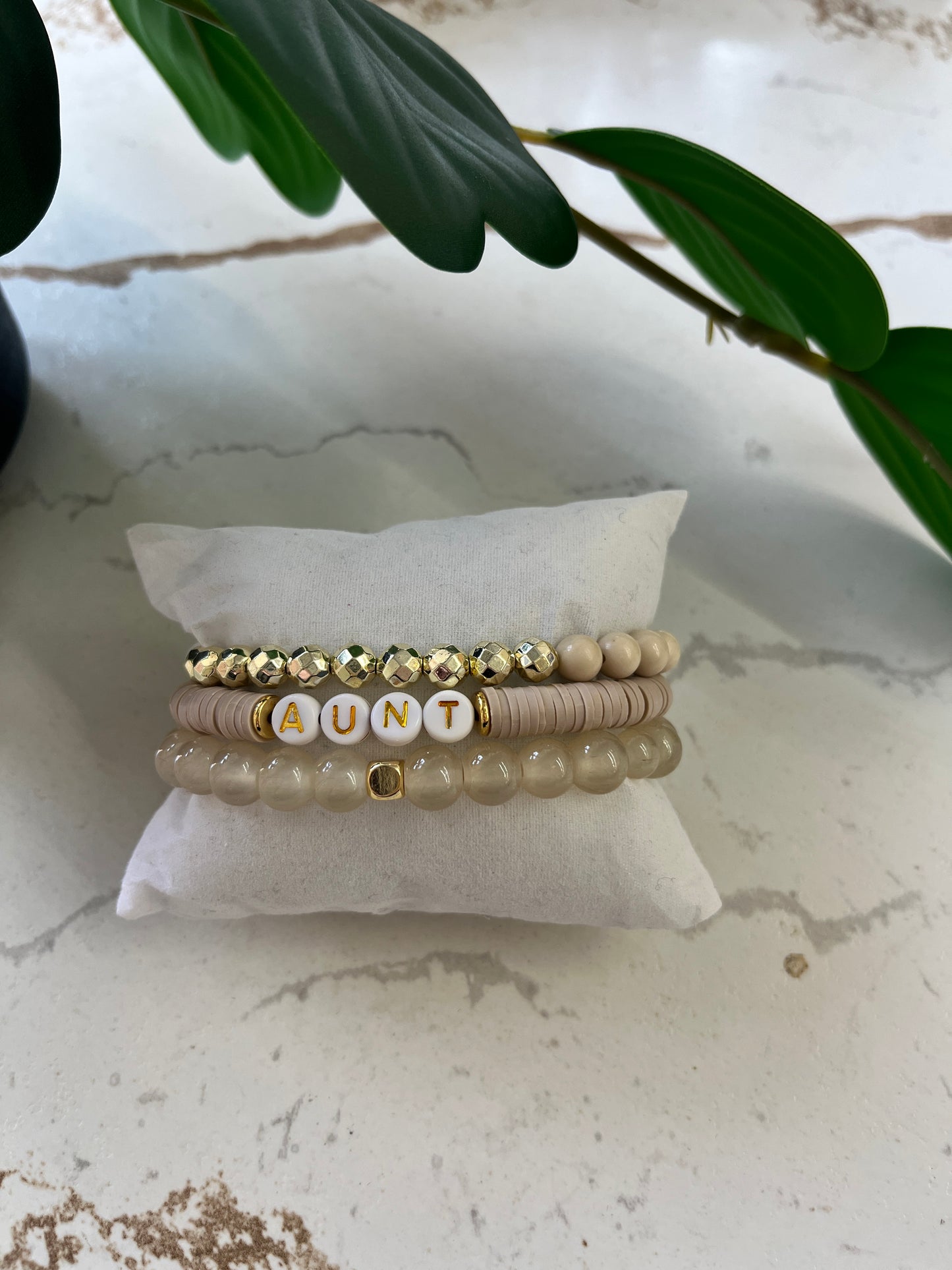 ASHWOOD JEWELRY ~ Beige & White 3 Pack Bracelet Set