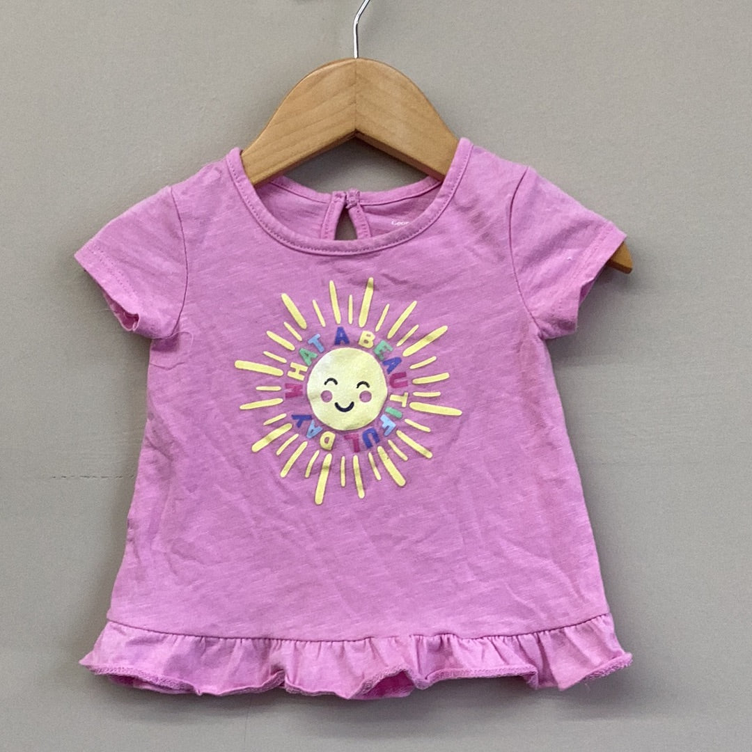 GUC George 6-12m purple t shirt