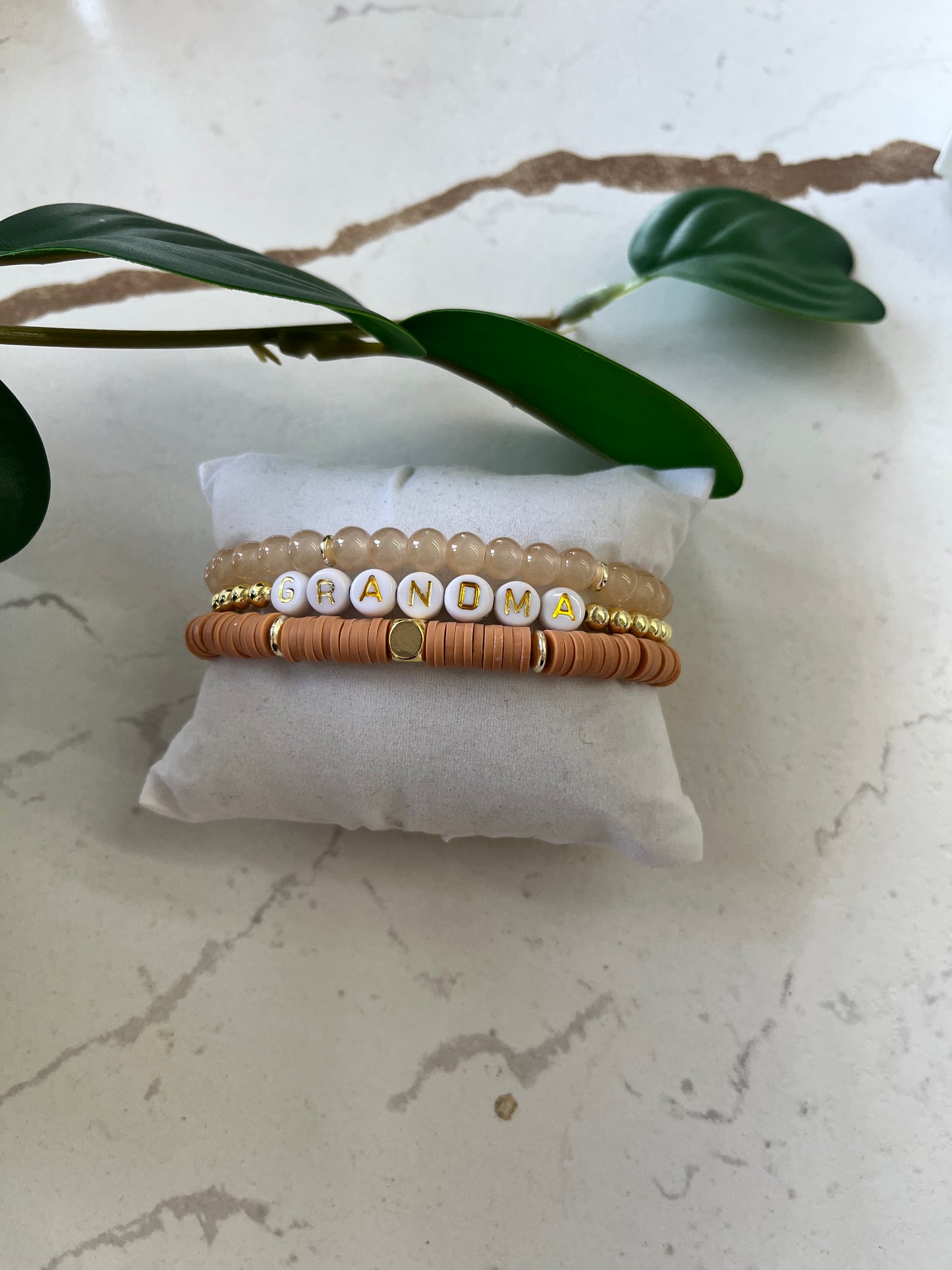 ASHWOOD JEWELRY ~ Peach & Gold 3 Pack Bracelet Set