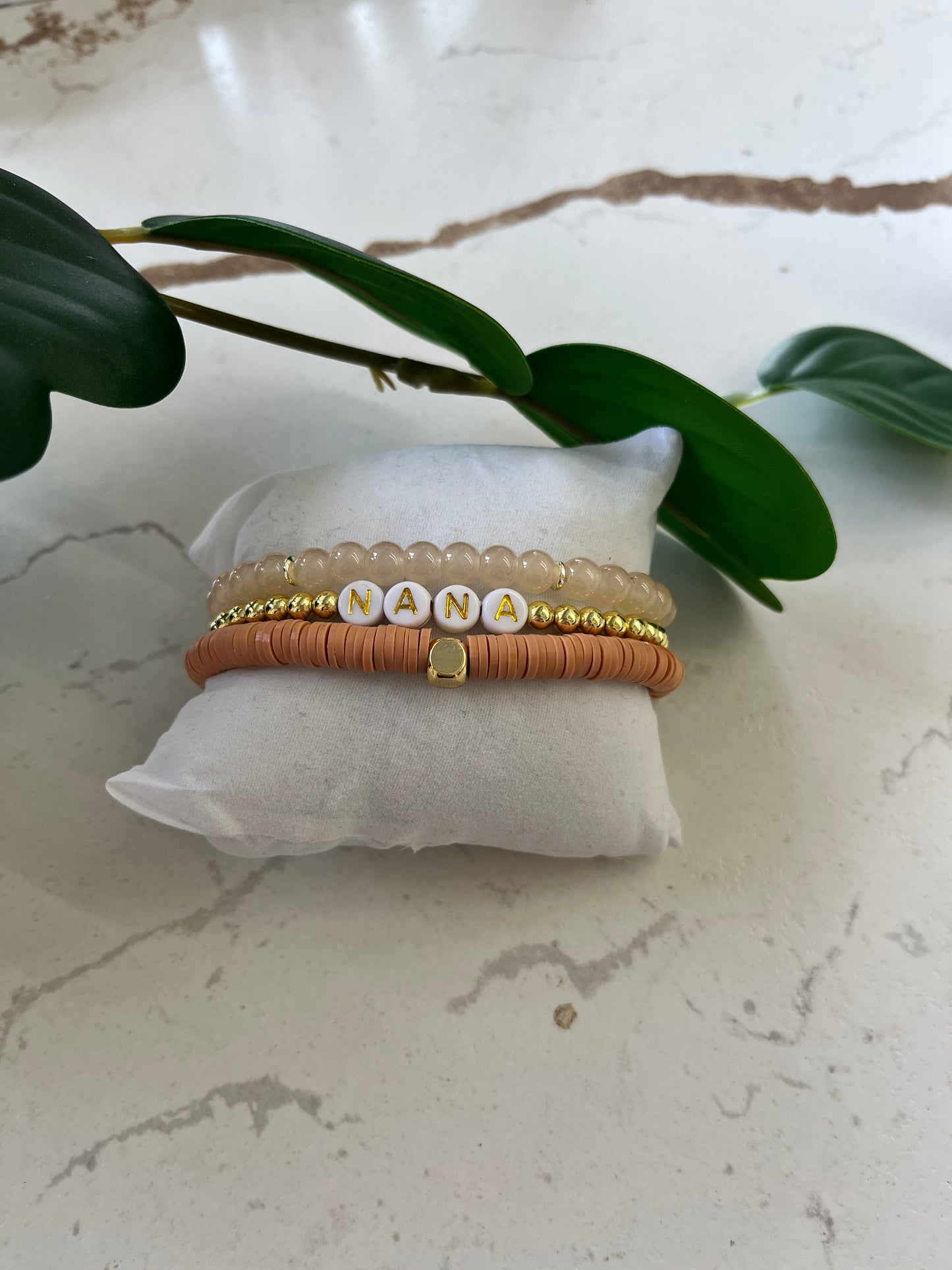 ASHWOOD JEWELRY ~ Peach & Gold 3 Pack Bracelet Set