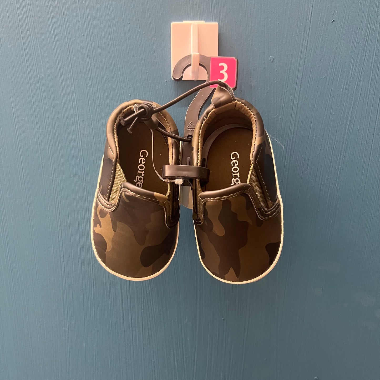 NWT George Size 3 Green Camo Soft Sole Shoes