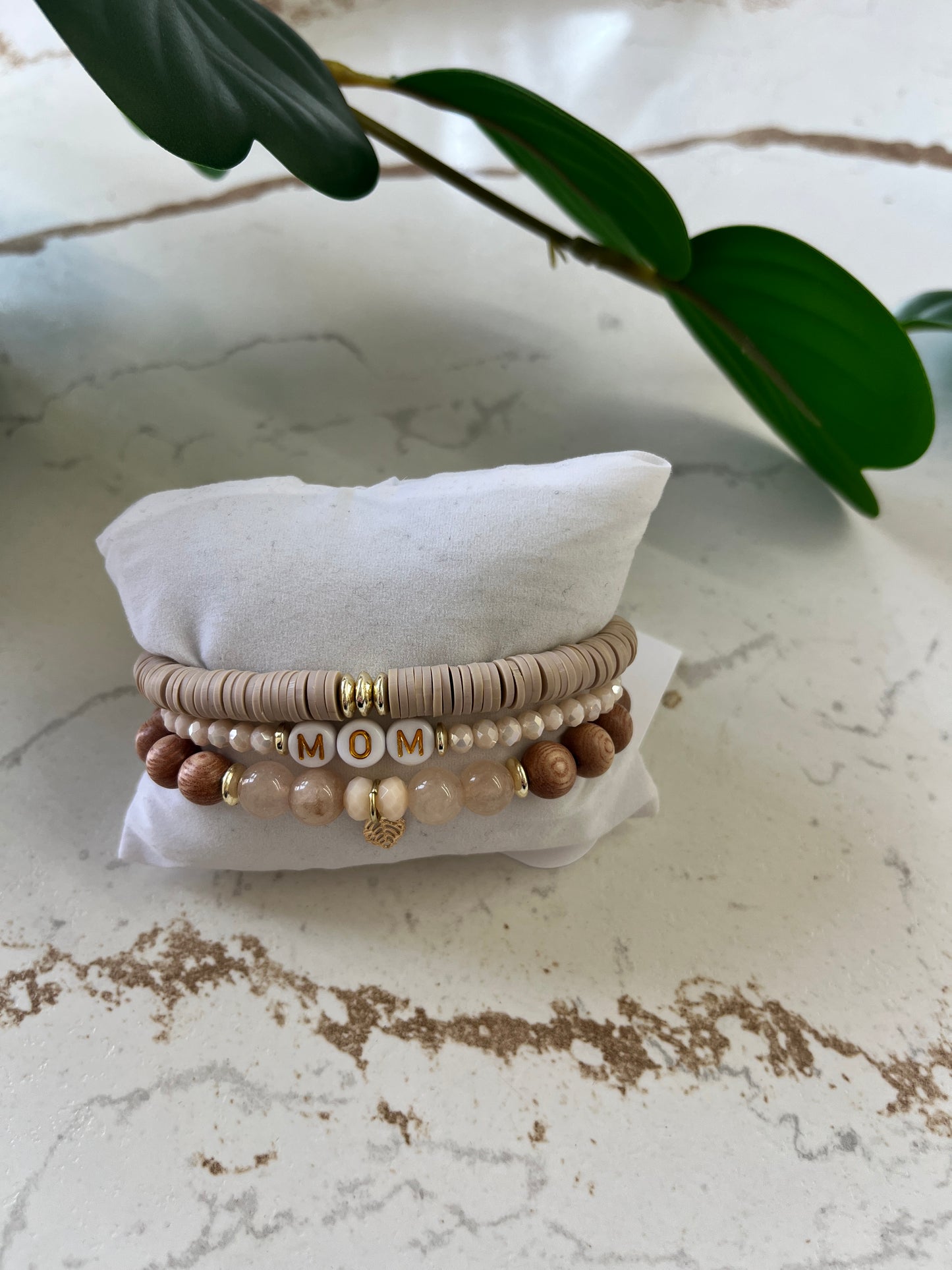 ASHWOOD JEWELRY ~ Tan & Wooden 3 Pack Bracelet Set