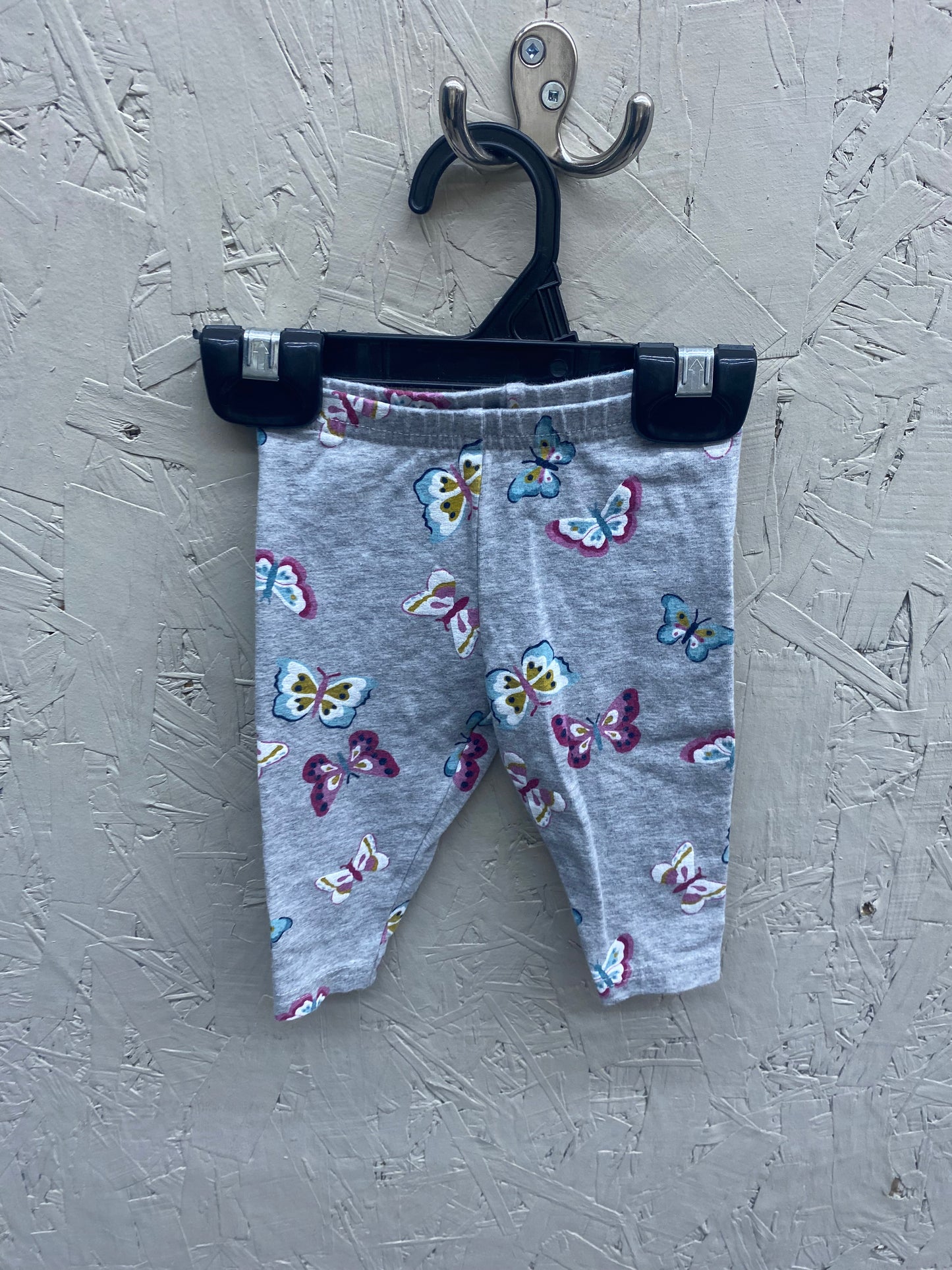 EUC Carters 6M grey pants with butterflies