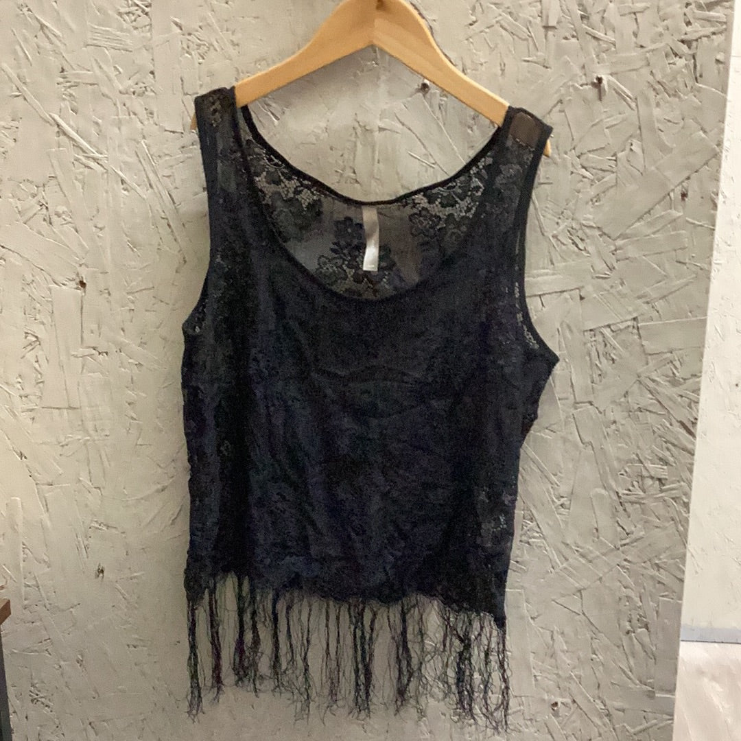EUC medium Thyme Maternity sheer lace sleeveless tank