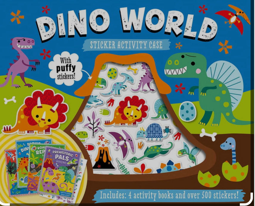 Dino world sticker activity case
