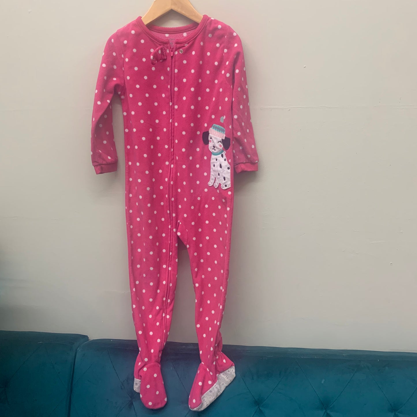 EUC carters 4T pink fleece zip sleeper