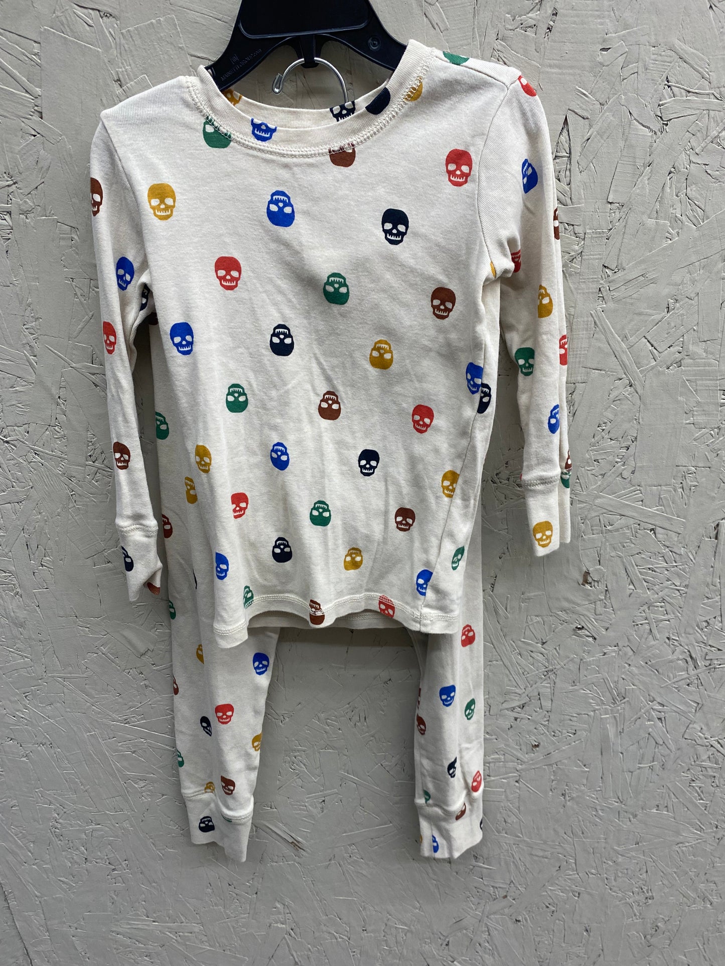 EUC Gap 6 cream 2Pc LS shirt+pants pjs