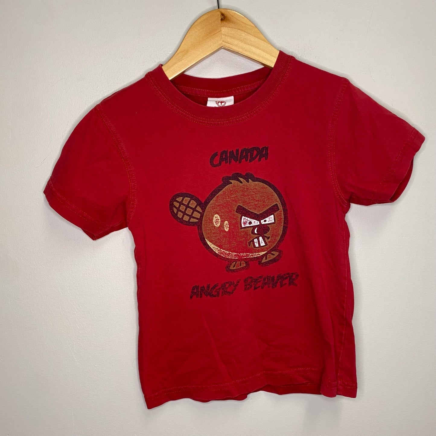 G*G*S 4T Red T-shirt “Angry Beaver”