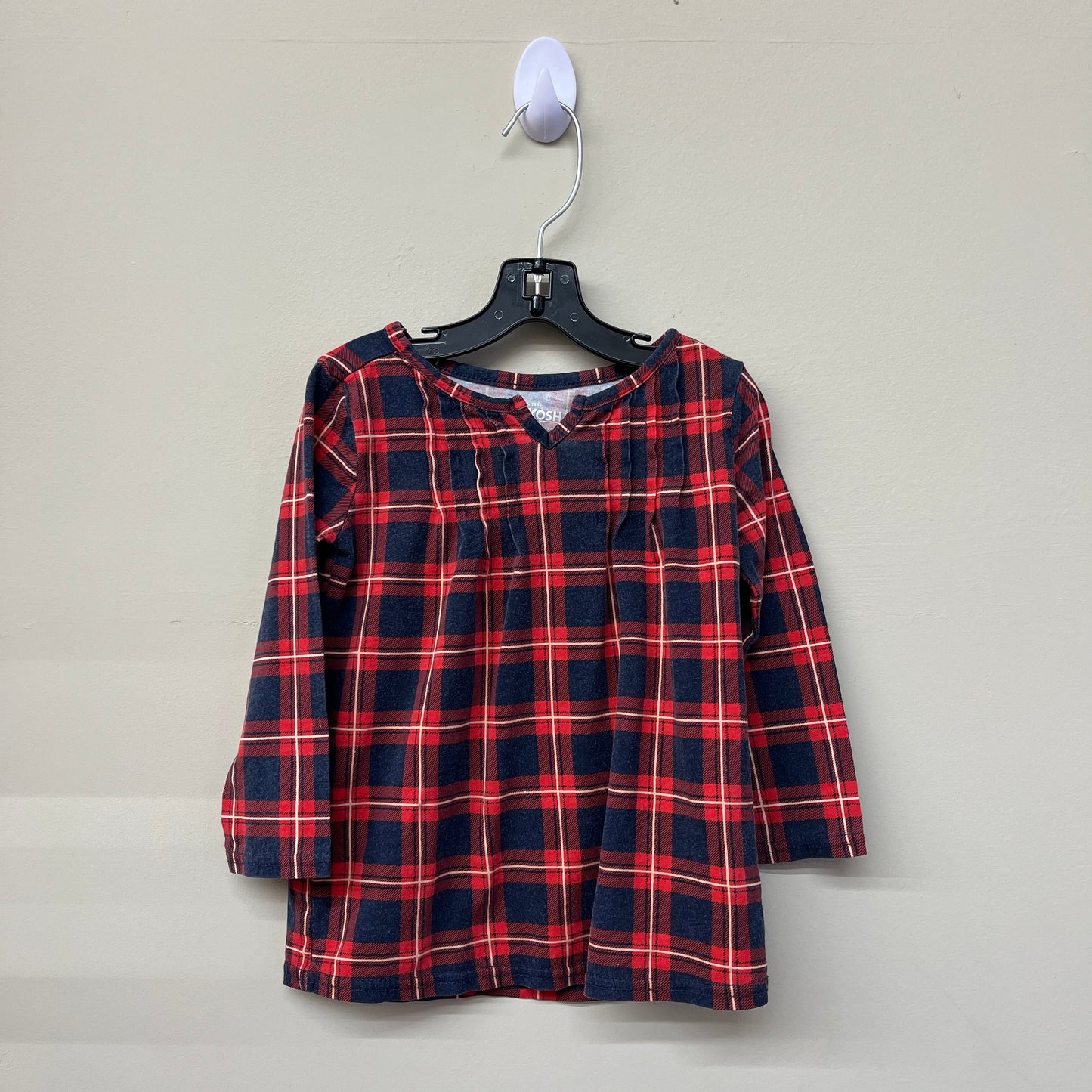 EUC OshKosh 24m red plaid long sleeve
