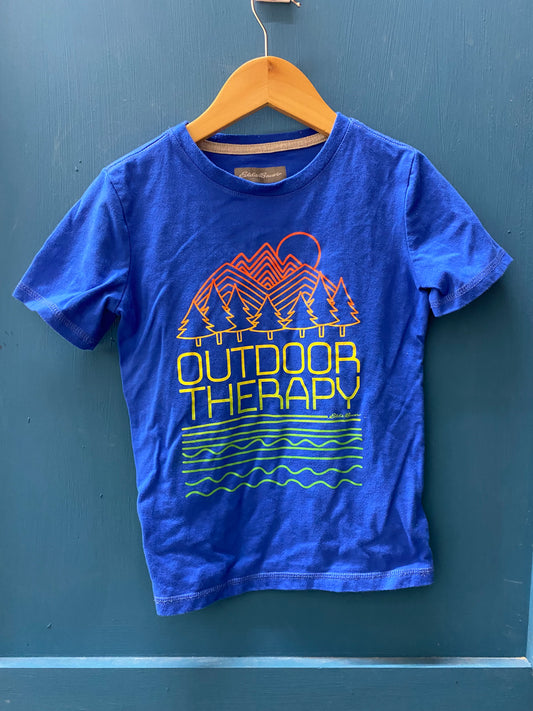 EUC Eddie Bauer S(6) Blue “outdoor” therapy T-Shirt