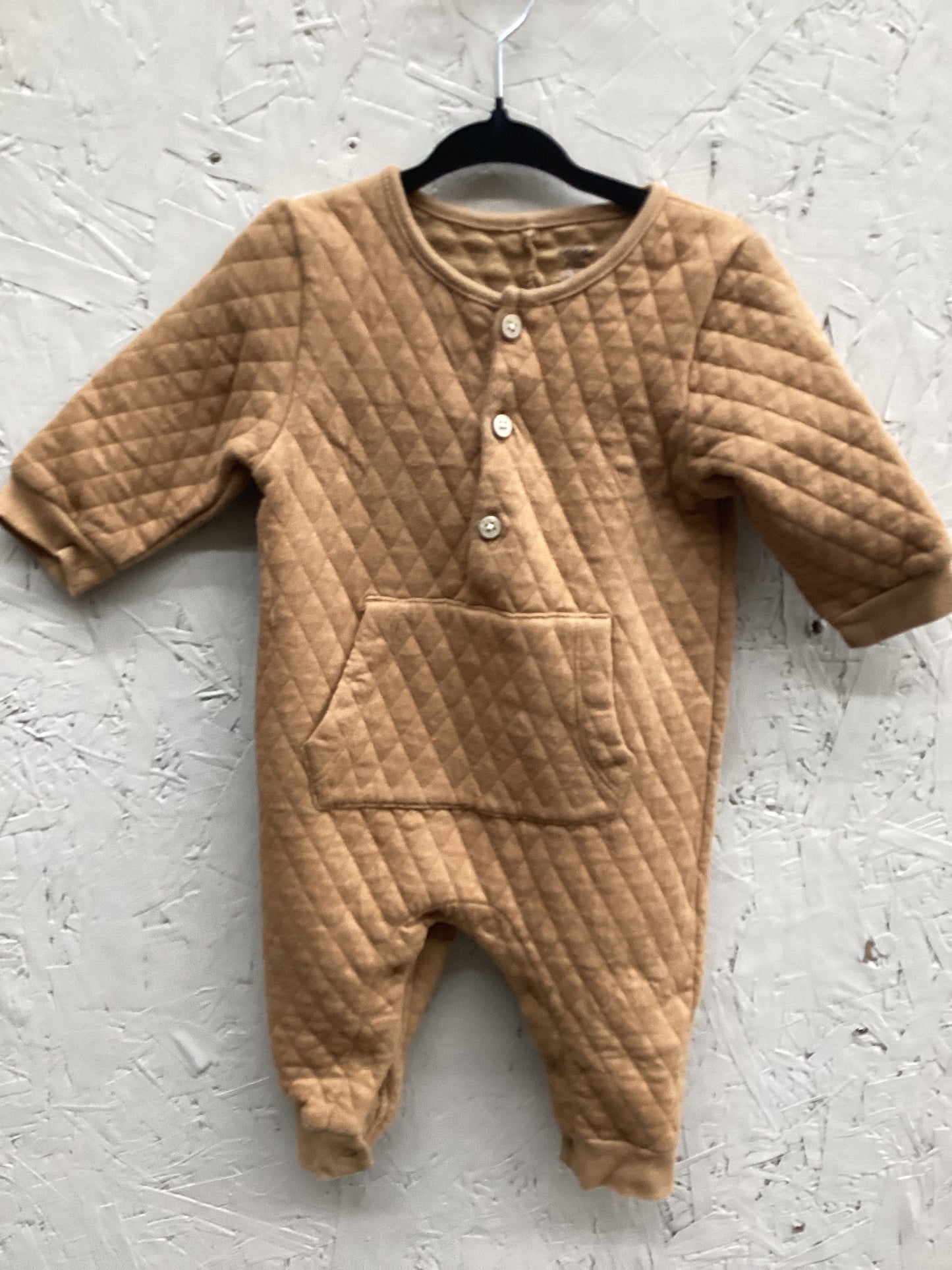 EUC George 6-12M Tan One Piece LS Jumpsuit