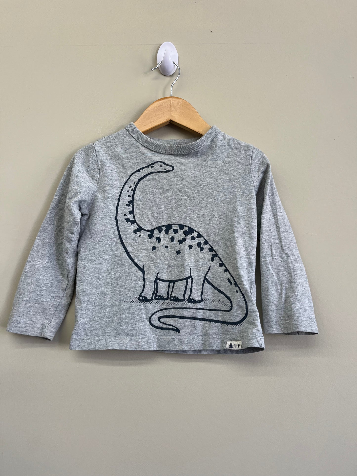 EUC Gap 2Y Grey Dinosaur LS T-Shirt