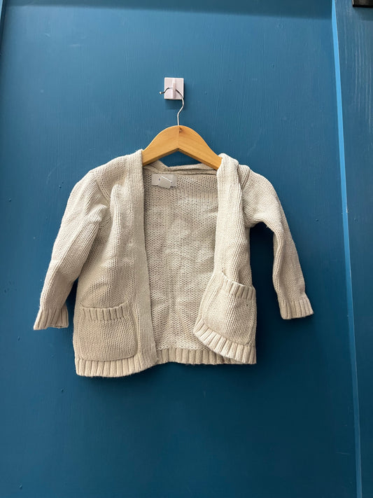 GUC Old Navy 18-24M Ivory Knit Cardigan