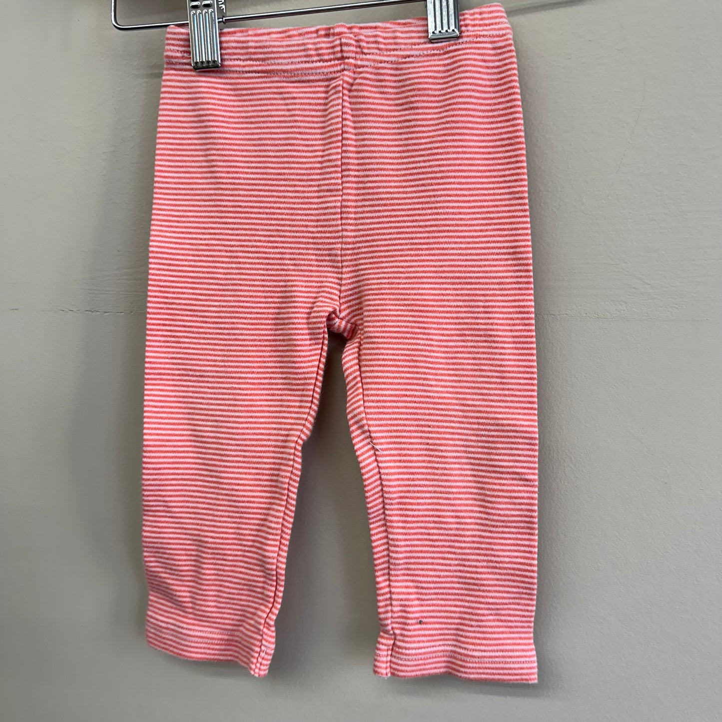 EUC Carters 12M Coral Stripe Leggings