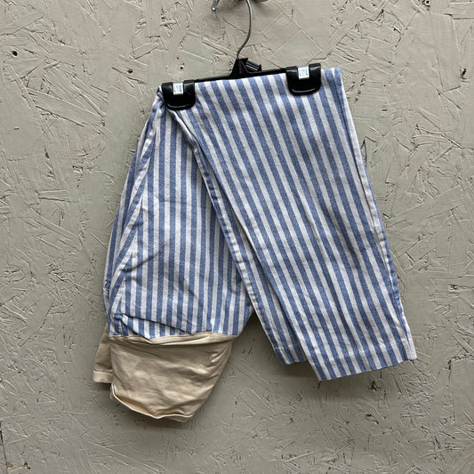 EUC Old Navy Size 12 Blue/White Striped Pixie Maternity Pants