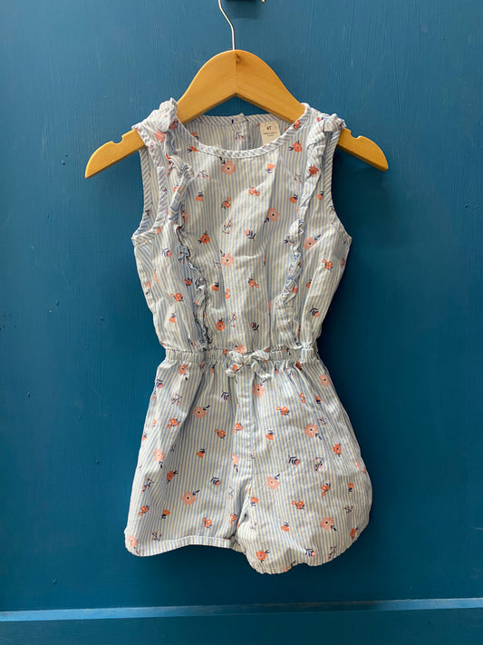 EUC George 4T Blue Floral short romper