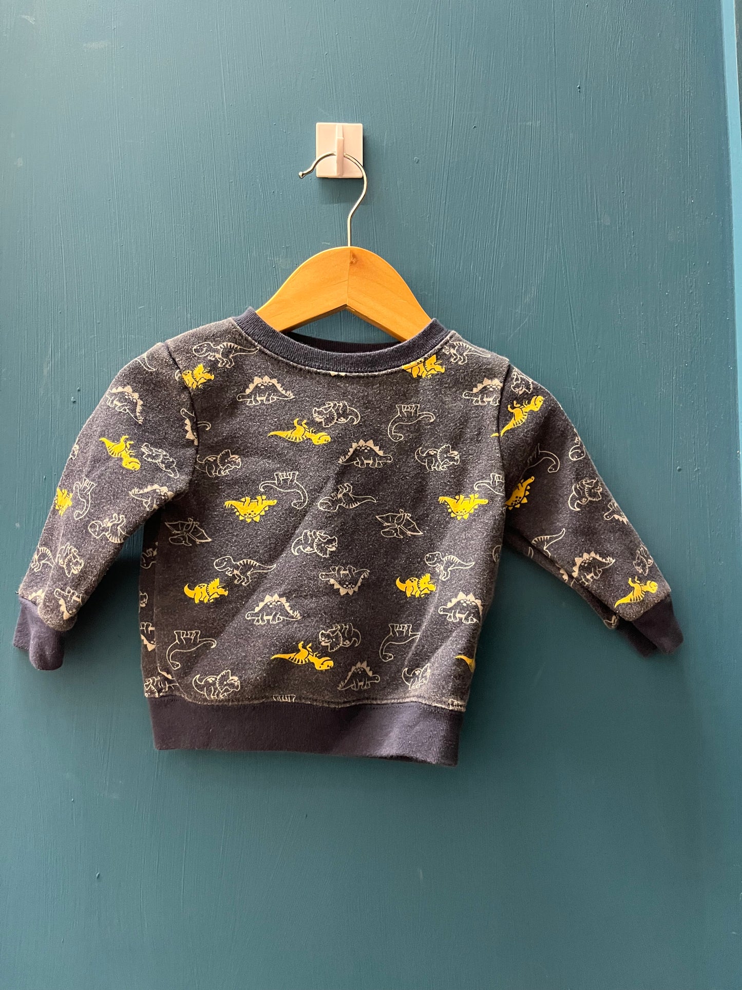 EUC Garanimals 6-9M Navy & Gold Dino Sweatshirt