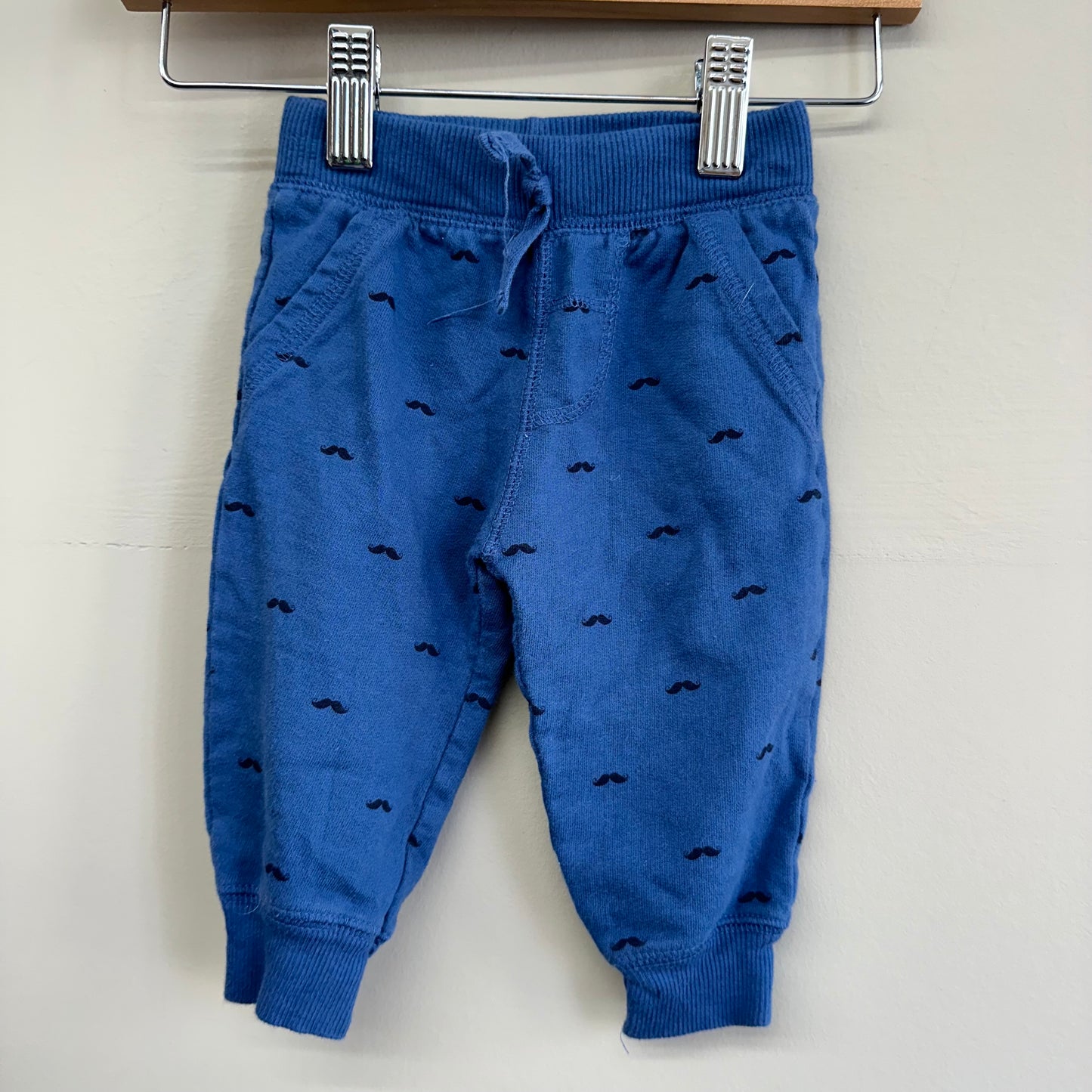 EUC Children’s Place 3-6M Blue Moustache Joggers