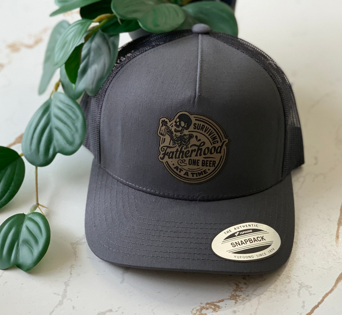 Adult Grey “Fatherhood” Trucker Hat