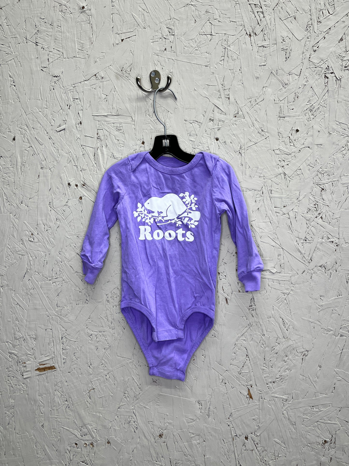 EUC Roots 12-18m Purple LS Onesie T-shirt