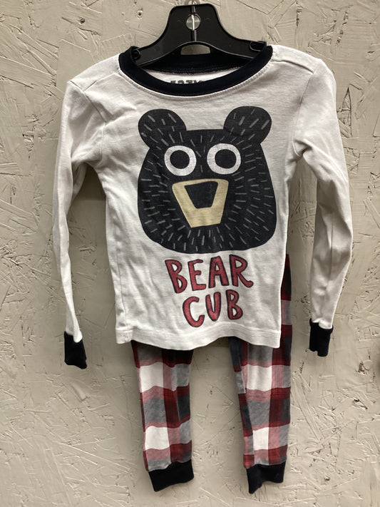 EUC Lazy One 3T Plaid 2Pc Bear Cub PJs