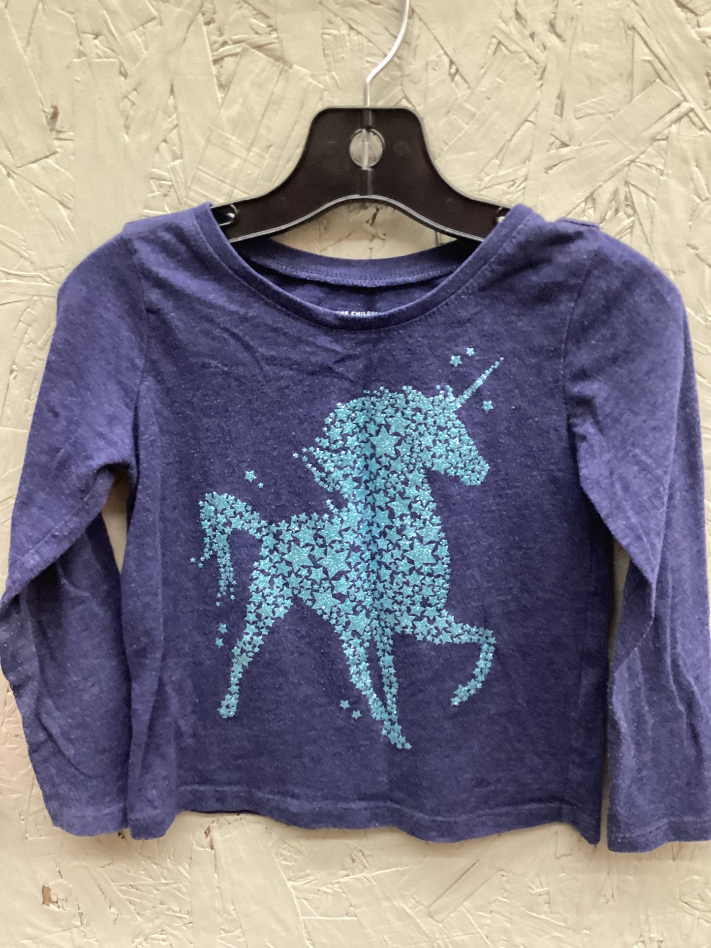 EUC Childrens Place 3T Navy Unicorn LS Top