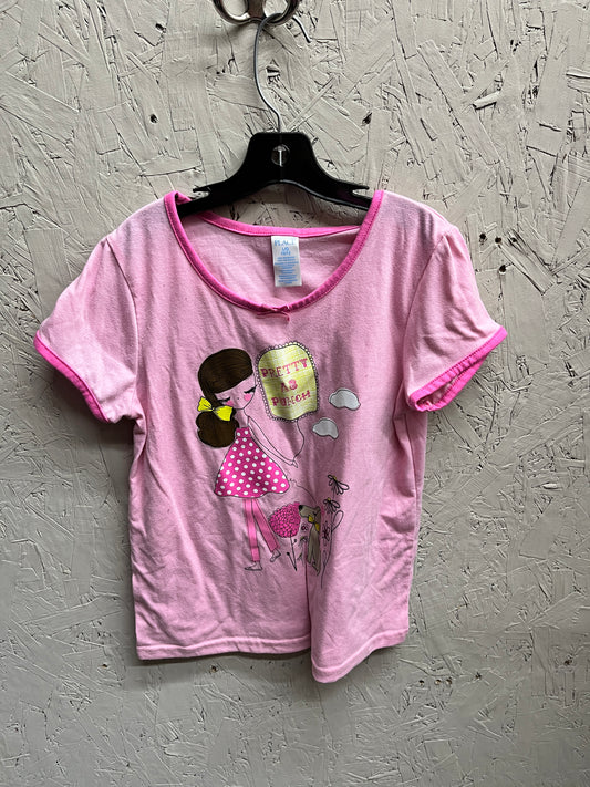 EUC Childrens Place 10/12Y Pink “Pretty As Punch” SS T-shirt