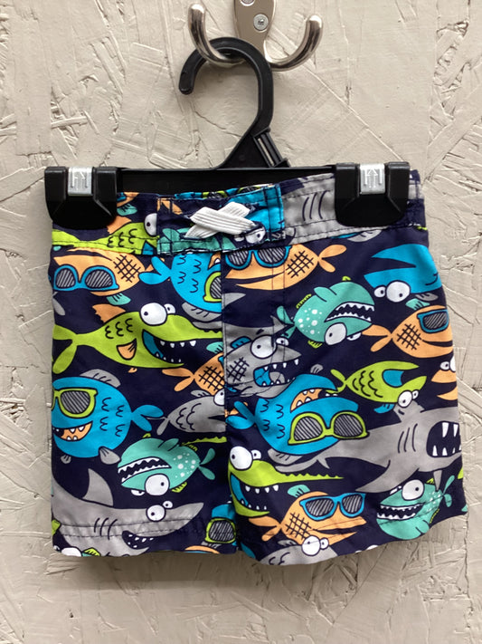 EUC no brand 0-6M Blue Fish Swim Bottoms