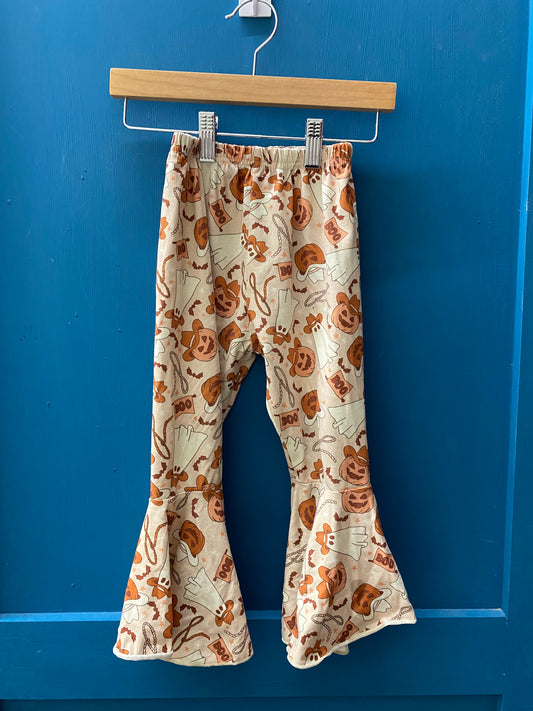 GUC Shein 4-5T Orange Halloween Bell Bottom Jeans