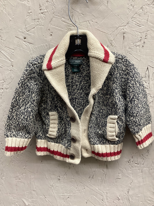 EUC Roots 6-12M Grey Burton Cardigan