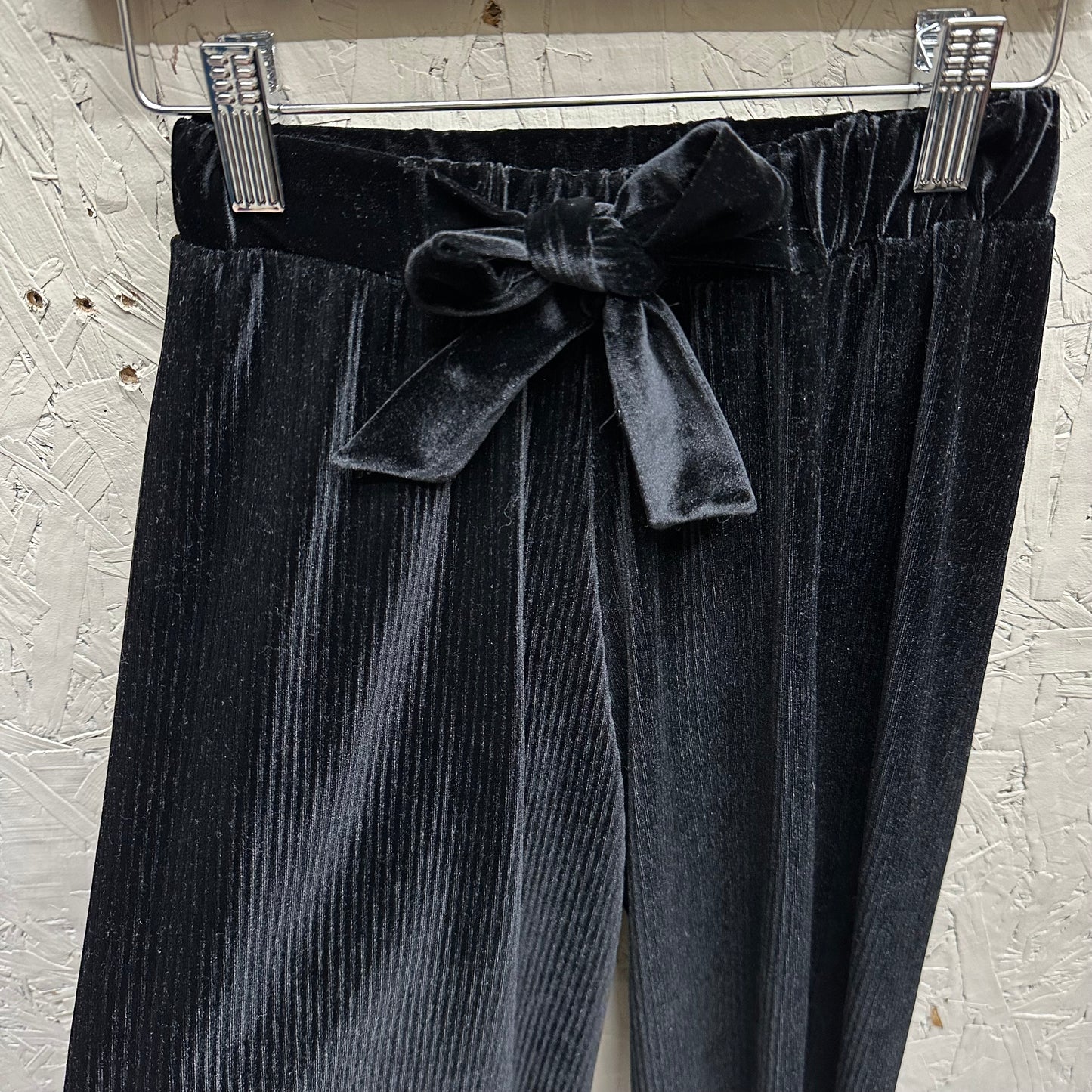 EUC Zara 9Y Black Ribbed Wide Leg Pants