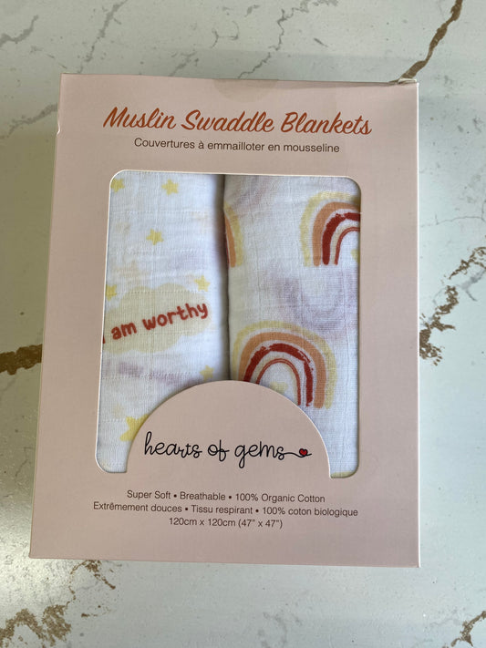 Swaddle Blankets - Hearts of Gems