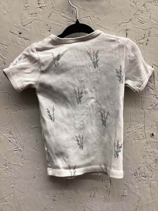 EUC H&M 3-6M Cream Lavender T-Shirt