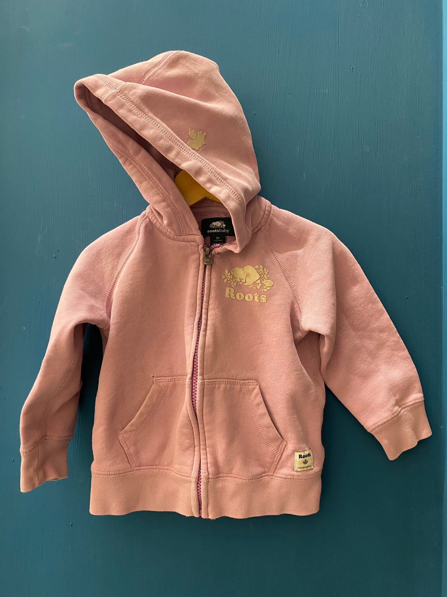 UC Roots 3T Pink zipfront hoodie