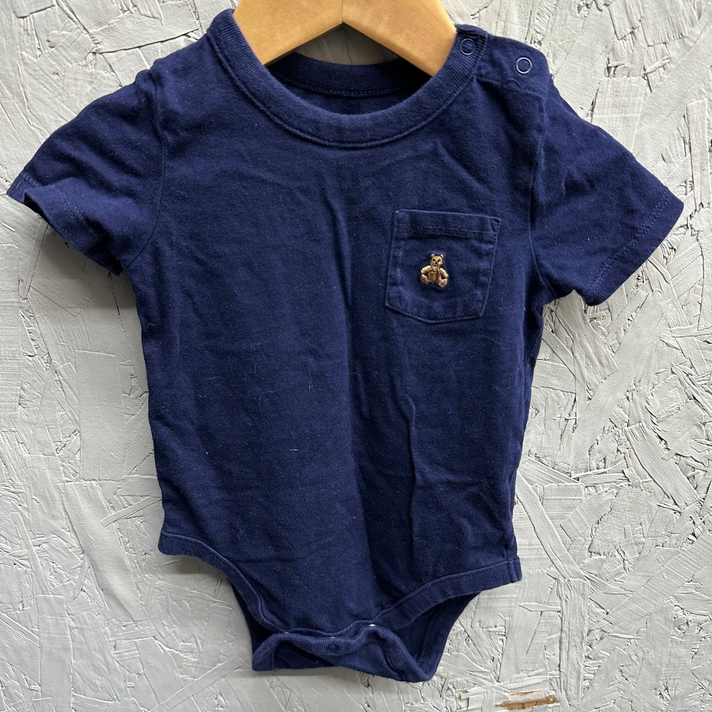 EUC Gap 12-18M Navy SS Onesie