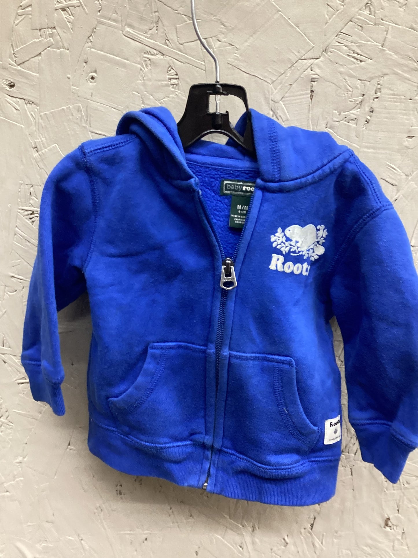 EUC Roots 6-12M Blue Zip Up Hoodie