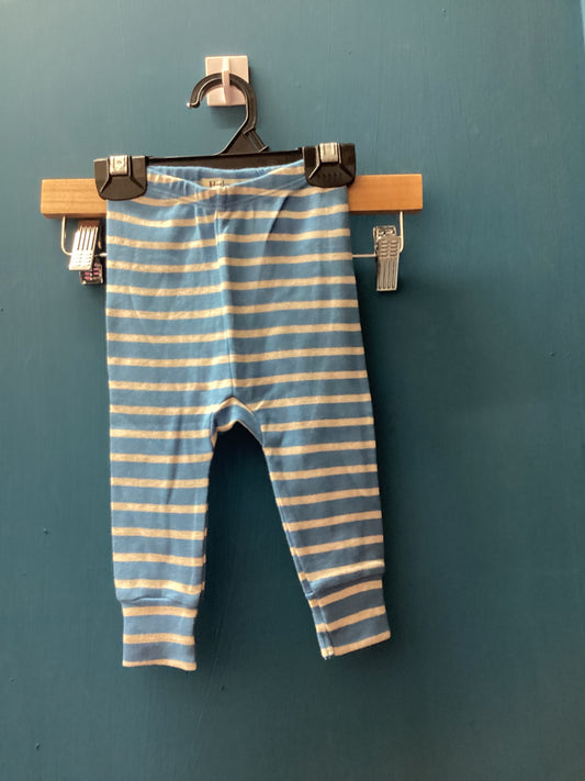 EUC Hatley 3-6M Blue/Grey Striped Legging Pants