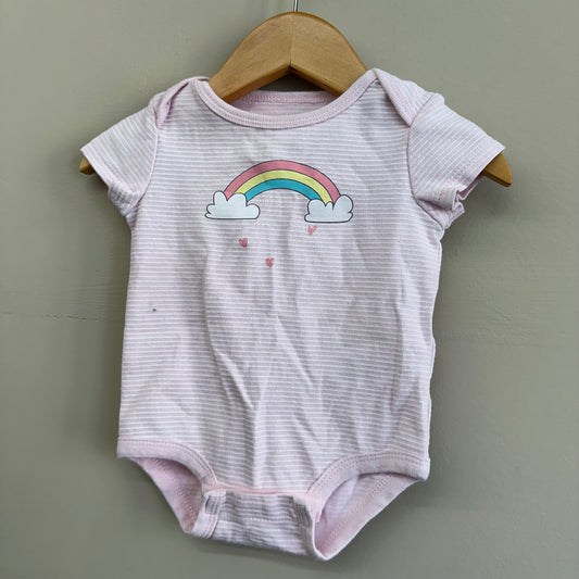 GUC Rococo 6M Pink Stripe Rainbow Onesie