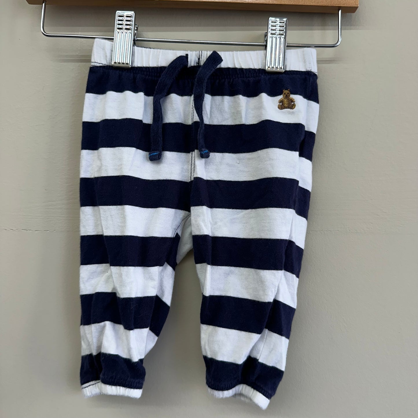 EUC Gap 3-6M Navy & White Stripe Joggers