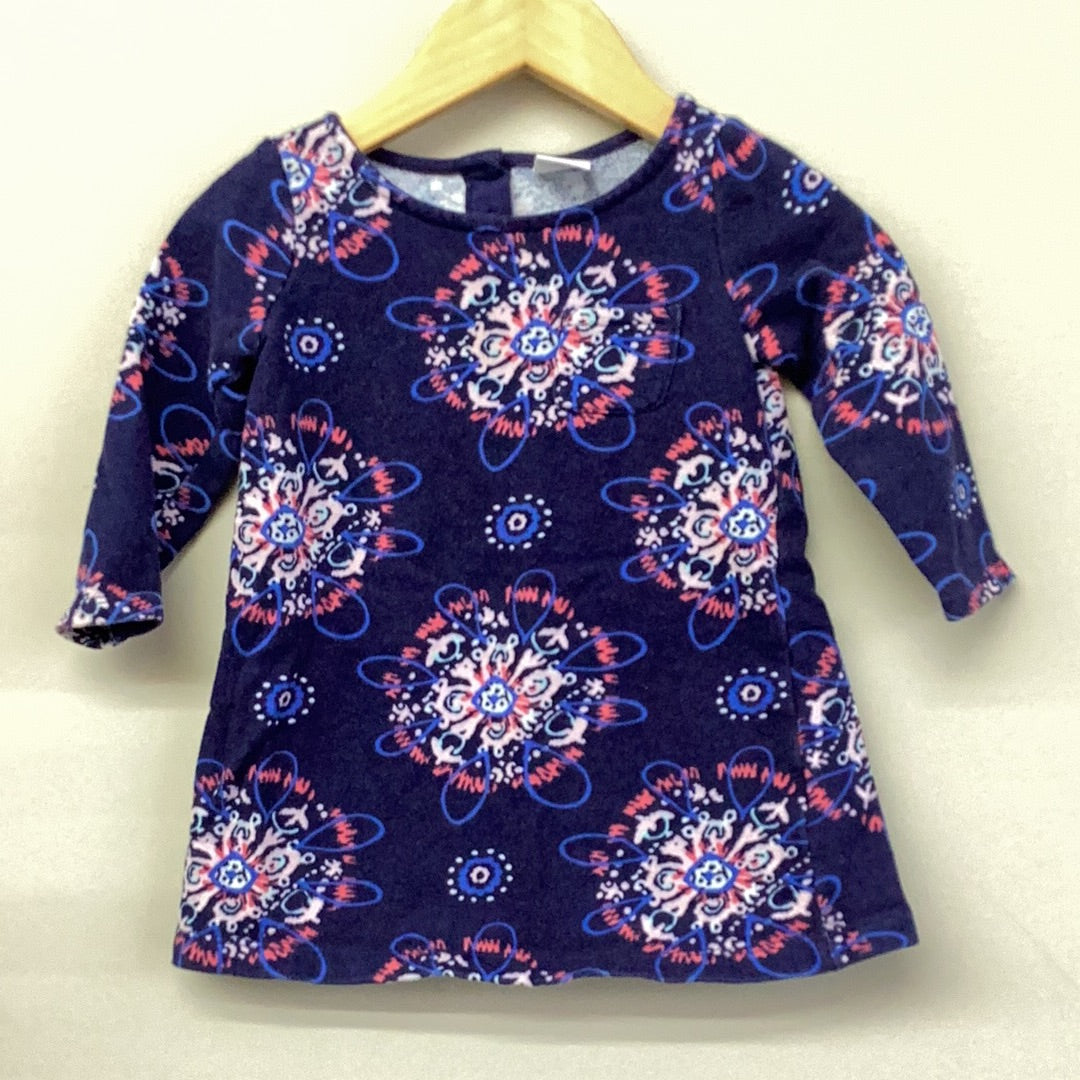 EUC Gymboree 18-24m blue LS dress