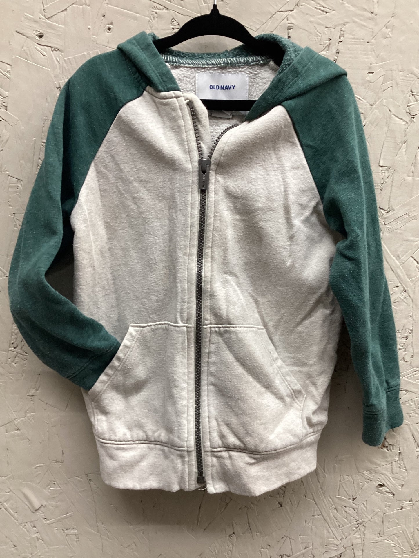 EUC Old Navy 5T Green/Grey Zip Up Hoodie