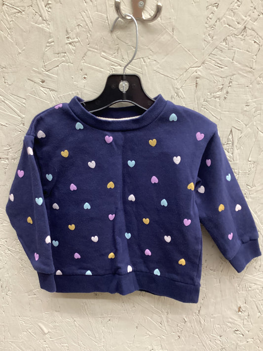 EUC Joe Fresh 3T Navy Sweatshirt with Hearts