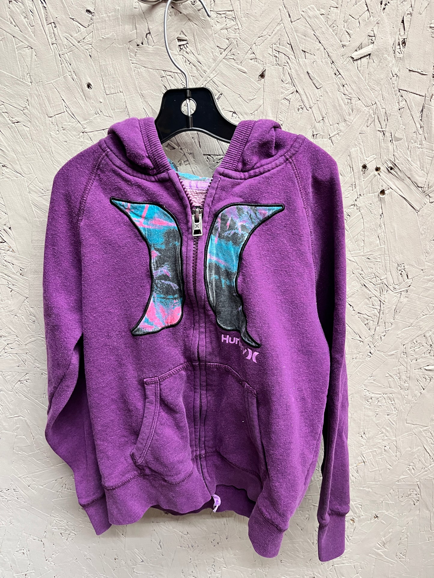 EUC Hurley Youth M (8-10Y) Purple Zip Logo Hoodie