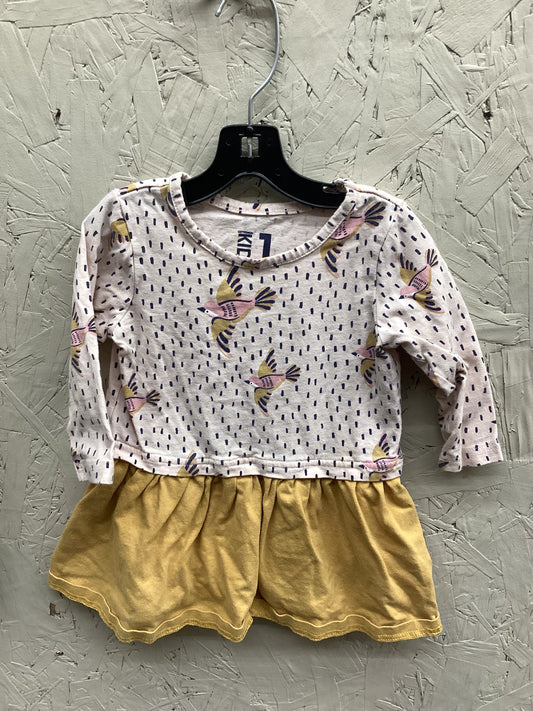 EUC Cotton on Kids 12m Yellow/Cream LS Shirt