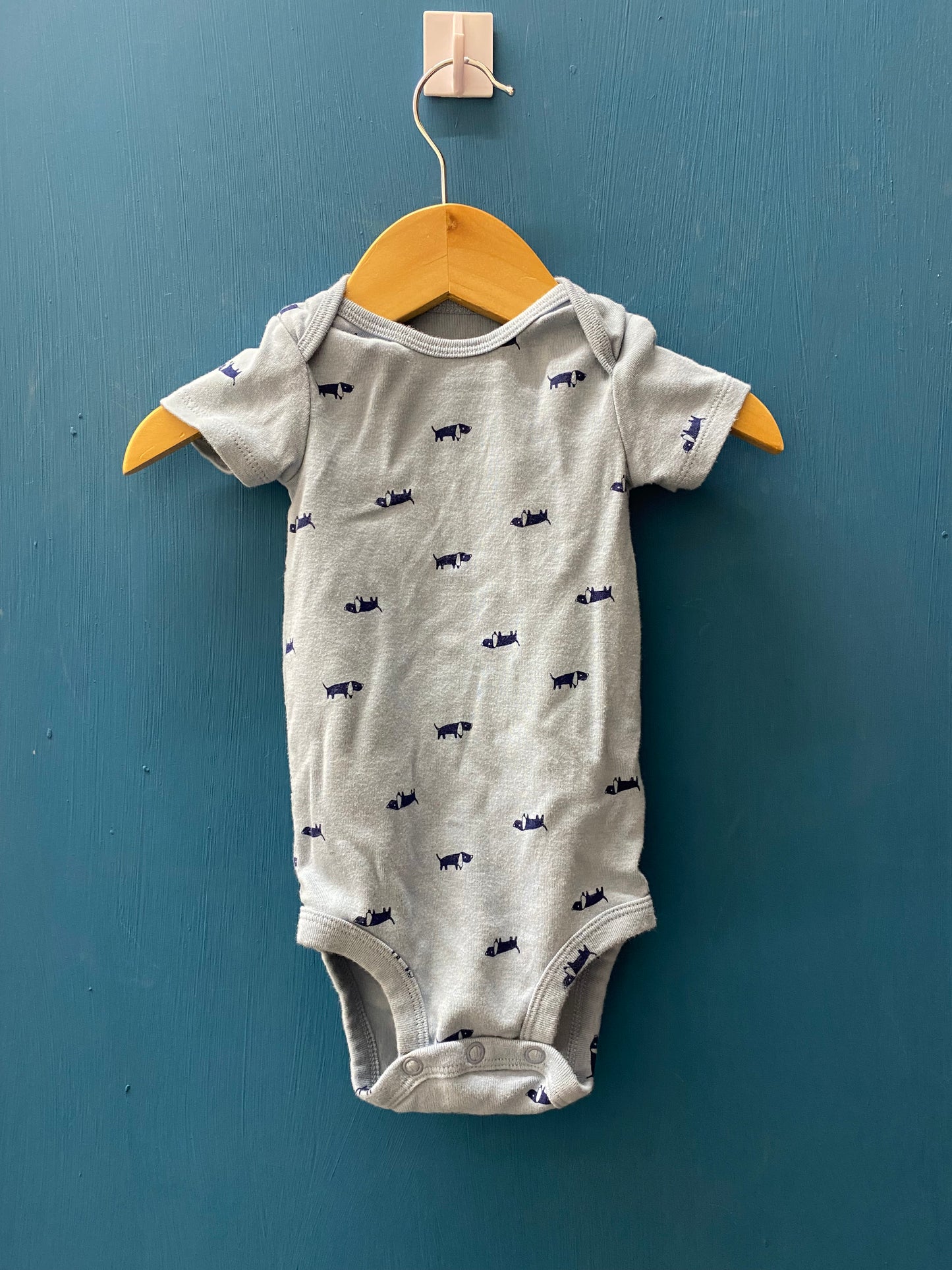 EUC Carters 3-6M Blue Dog Onesie