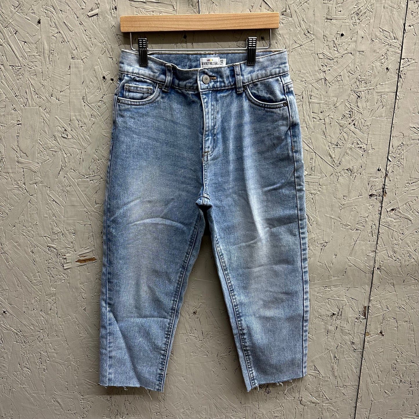 EUC Urban Kids Size 12Y Light Wash Raw Hem Jeans