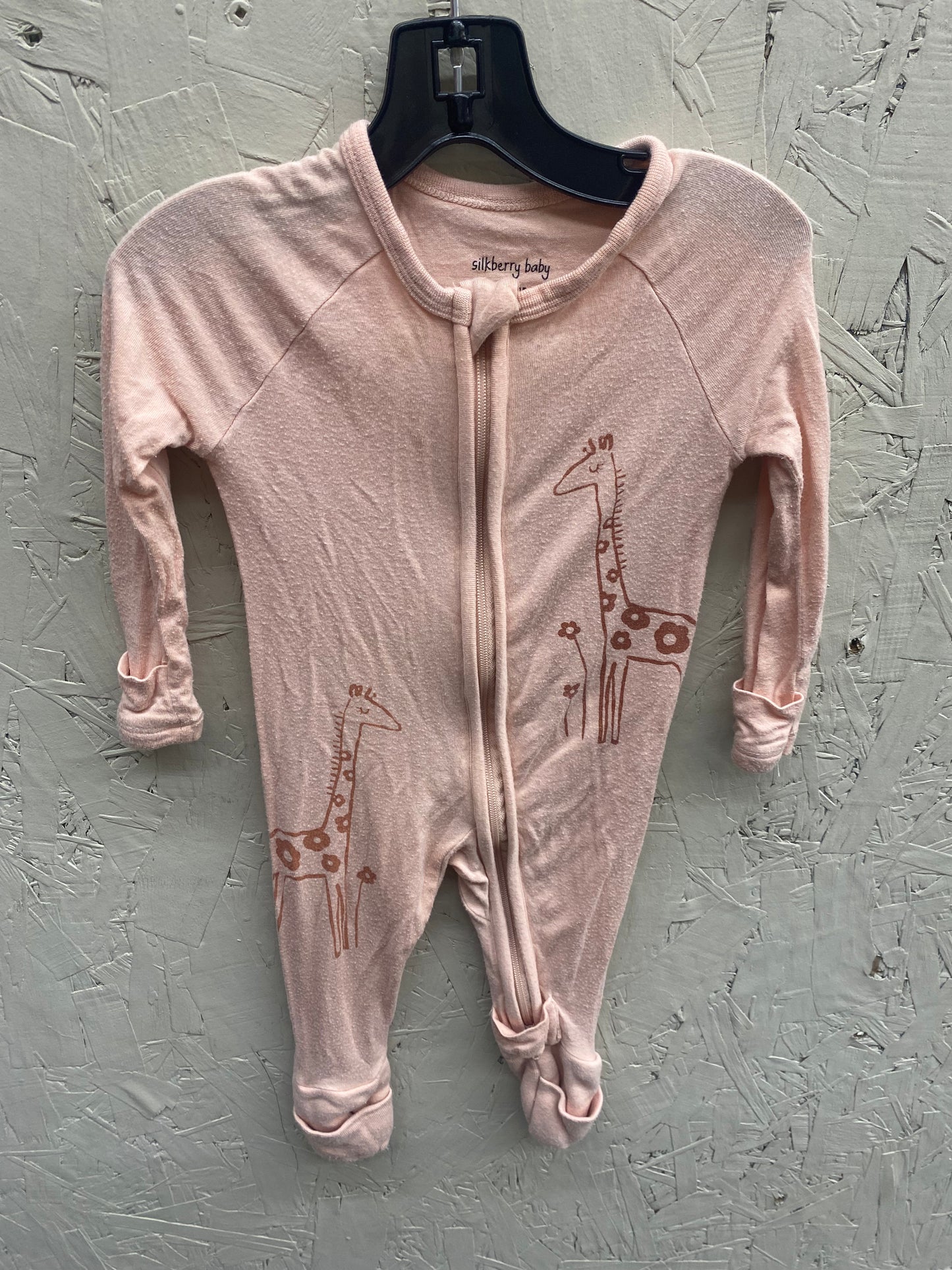 EUC Silkberry 3-6M LS sleeper pink