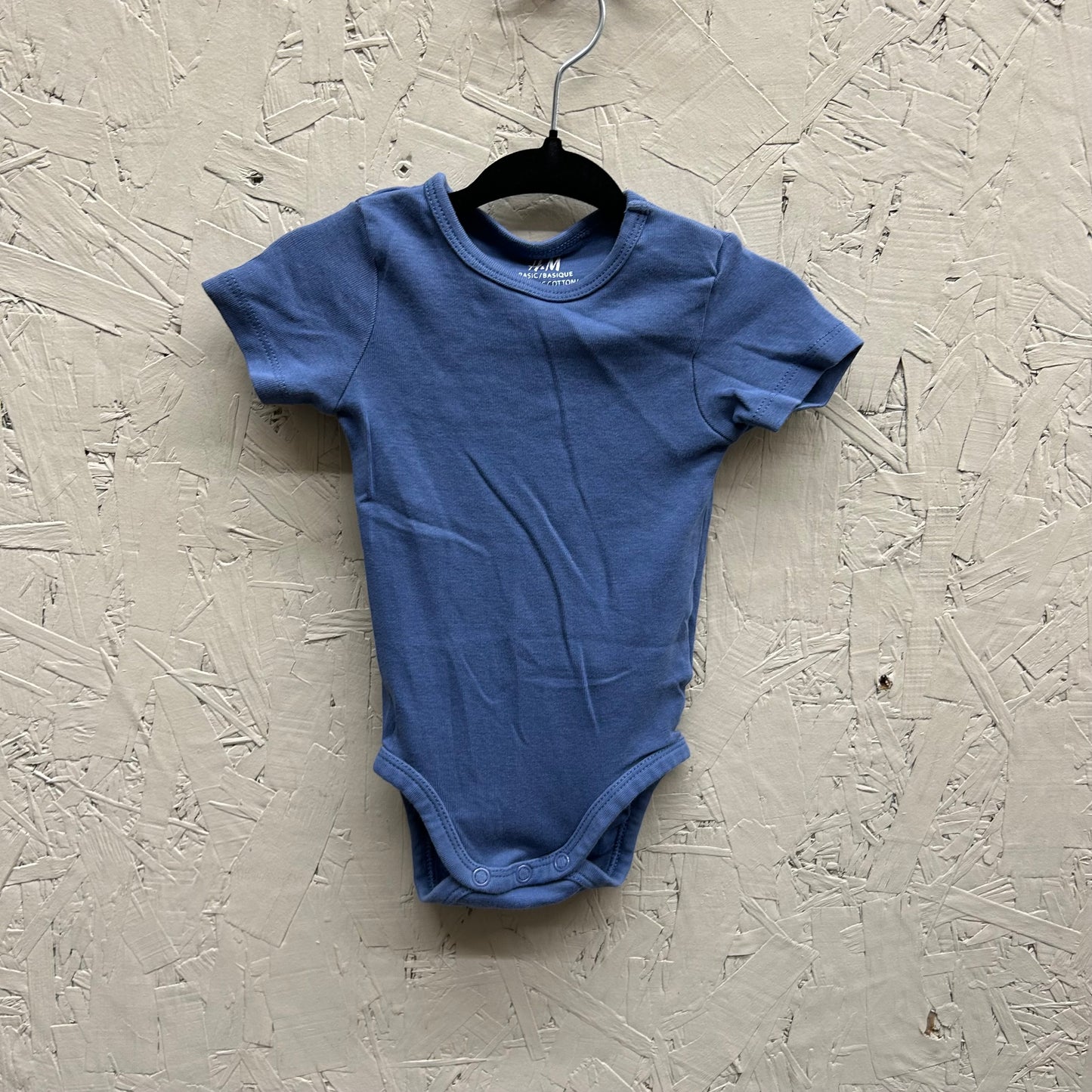 EUC H&M 4-6M Blue SS Onesie